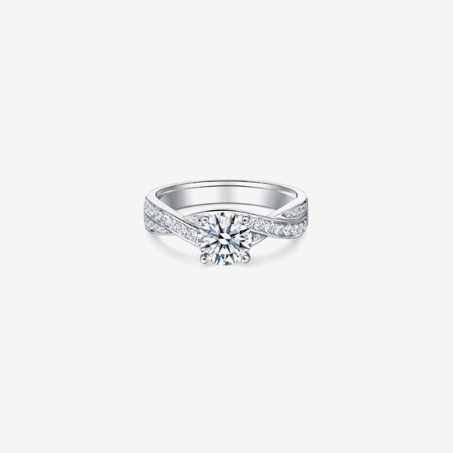 Conflict Free Bezel Diamond leaves Engagement Ring, Diamond Vintage Leaf  Solitaire Ring | Benati